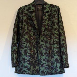Mother of Pearl London brocade double breasted blazer